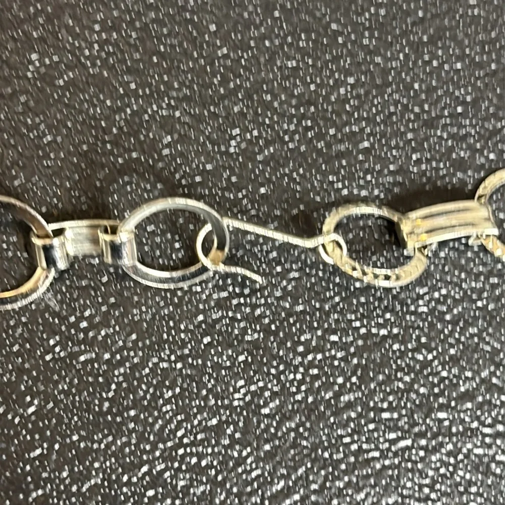 Western Boho Square Circle Concho Lightweight Silver Belt